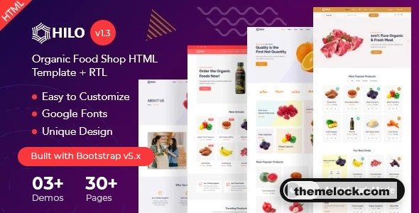 Hilo v1.3 - Organic Food eCommerce Shop HTML Template