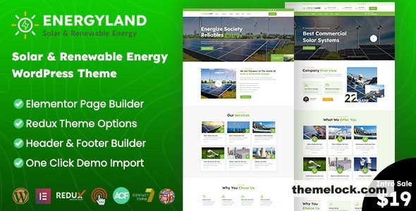 Energyland v1.0 - Solar & Renewable Energy WordPress Theme