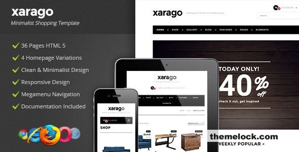 Xarago - Minimalist Shopping Template