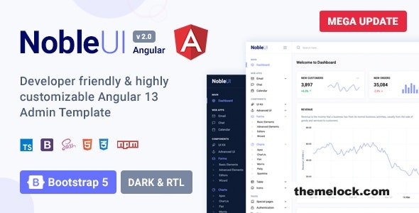 NobleUI v2.0.1 - Angular 13+ Admin Template