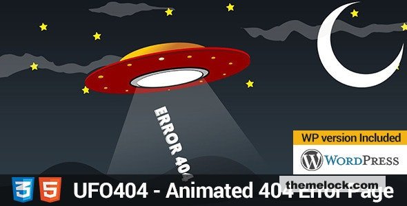 UFO 404 - Animated 404 Page