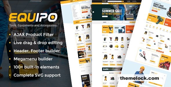 Equipo v2.3 - Parts And Tools WordPress WooCommerce Theme