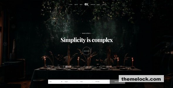 Dinex - One Page Restaurant Template