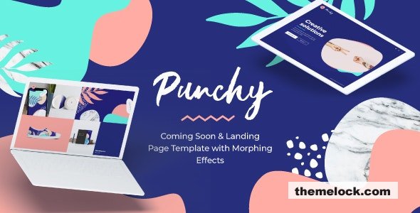 Punchy - Coming Soon and Landing Page Template with Morphing Effects