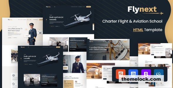 Flynext – Private Airlines Charters HTML Template