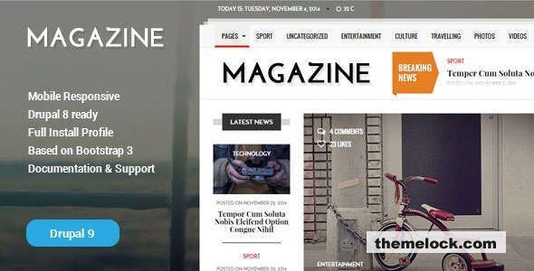 Gazeta v1.6 - News & Magazine Drupal 9 Theme