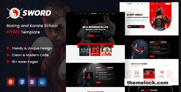 SWORD - Mixed Boxing Martial Arts HTML Template