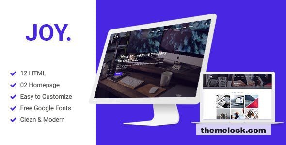 Joy - Creative Agency and One page HTML5 And Sass Template