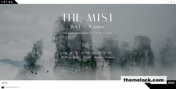 The Mist v1.4 - Responsive Coming Soon Page