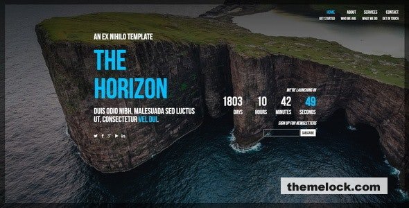 The Horizon v1.0 - Responsive Coming Soon Page