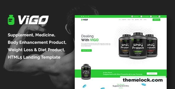 VIGO - Health Supplement Landing Page HTML Template