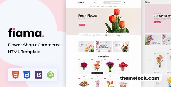 Fiama - Flower & Florist Shop eCommerce Bootstrap Template