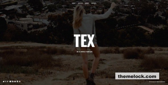 Tex - Creative One Page Portfolio Template