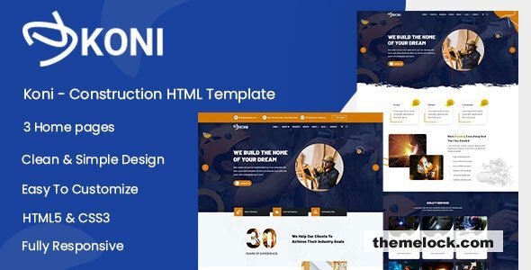 Koni - Construction HTML Template