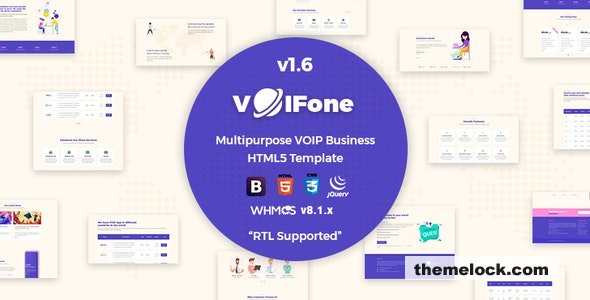 Voifone v1.7 - Multipurpose VOIP Business HTML5 Template