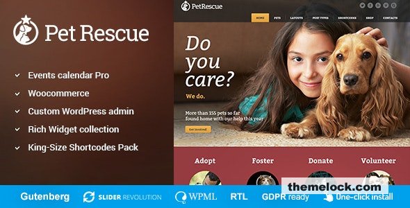 Pet Rescue v1.3.8 - Animals and Shelter Charity WP Theme
