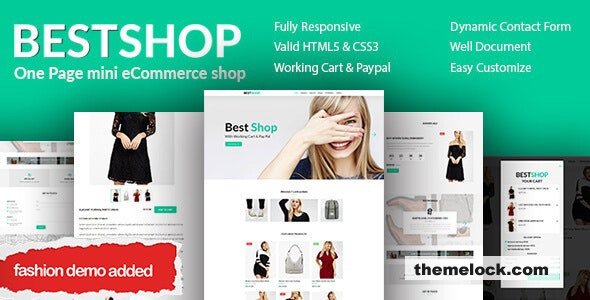 Bestshop - One Page Mini eCommerce Shop Templates