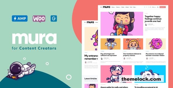Mura v1.3.5 - WordPress Theme for Content Creators