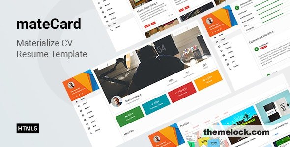 mateCard - Materialize CV/Resume HTML Template