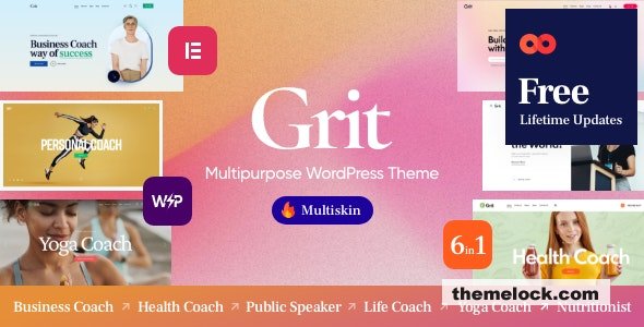 Grit v1.0.1 - Coaching & Online Courses Multiskin WordPress Theme