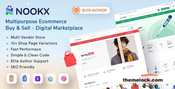 Nookx v1.4.3 - Multipurpose Ecommerce and Buy & Sell - Digital Marketplace HTML Template with Admin Panel
