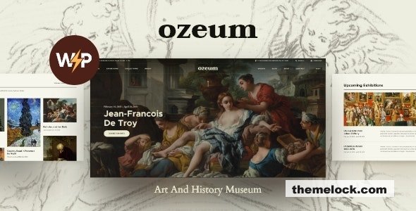 Ozeum v1.2.2 - Modern Art Gallery and Creative Online Museum WordPress Theme +RTL
