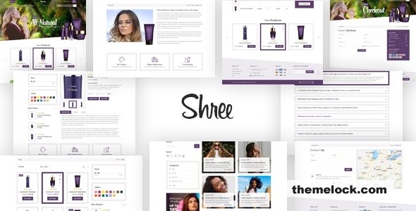 Shree v1.0 - Cosmetic and beauty shop psd template