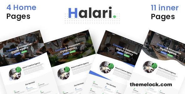 Halari - Multi Purpose Parallax Business Landing Page PSD Template