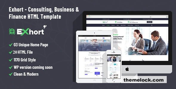 Exhort - Consulting Business And Finance Bootstrap 4 HTML Template