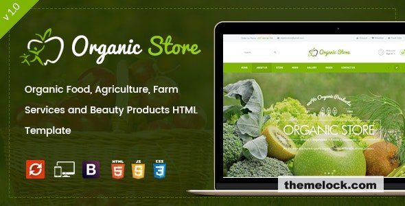 Organic Store - Agriculture and Beauty Products HTML Template
