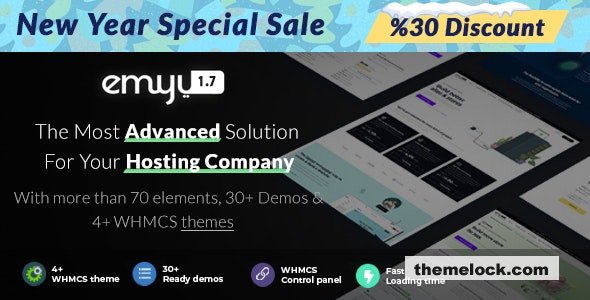 EMYUI v1.7 - Multipurpose Web Hosting with WHMCS Template