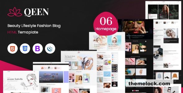 QEEN - Beauty Fashion Blogger HTML Template