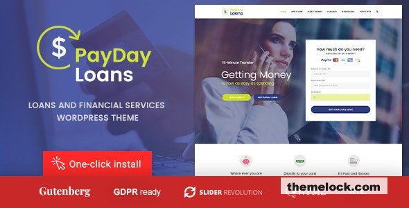 Payday Loans v1.1.5 – Banking, Loan Business and Finance WordPress Theme