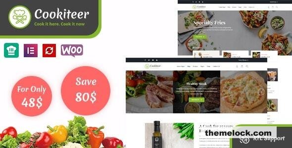 Cookiteer v1.4.8 – Food & Recipe WordPress Theme