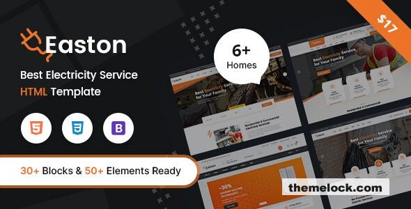 Easton - Electricity Services HTML Template