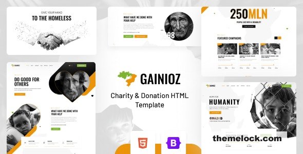 Gainioz v1.3 – Charity & Donation HTML Template