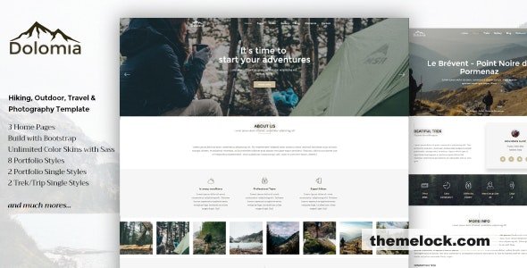 Dolomia – Hiking, Outdoor, Mountain Guide WordPress Theme