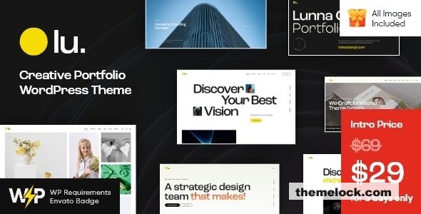 Lunna v1.0 – Creative Portfolio WordPress Theme