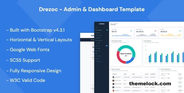 Drezoc – Admin & Dashboard Template