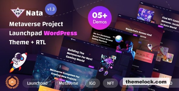 Nata v1.3.0 – Metaverse Project Launchpad WordPress Theme