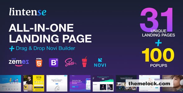 Lintense v2.18 – All-in-one Landing Page Template