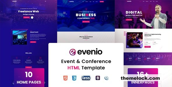 Evenio – Event Conference HTML Template