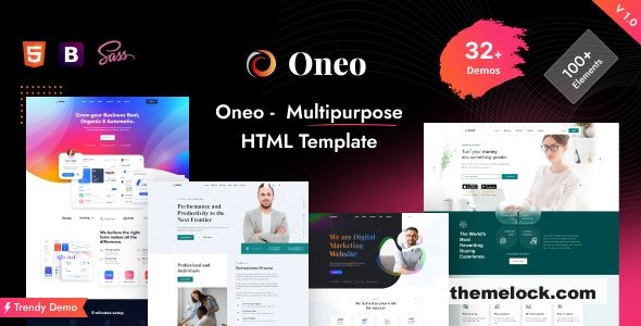 Oneo - One Page & Multipurpose Template
