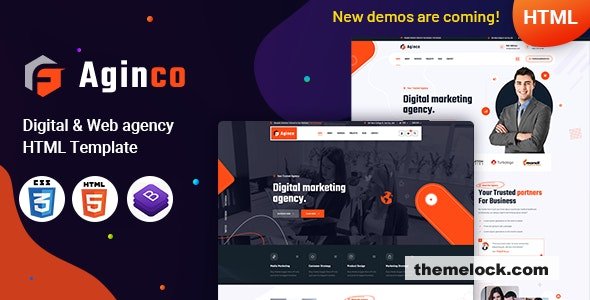 Aginco – Digital Agency HTML Template