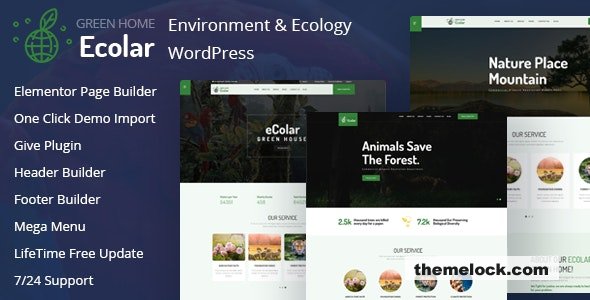 Ecolar v2.0.0 - Environment & Ecology WordPress Theme