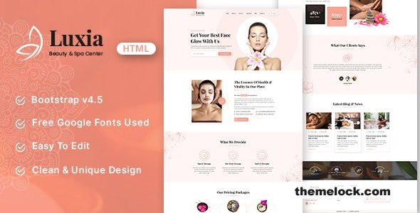 Luxia - Beauty & Spa Center HTML Template
