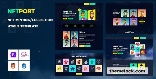 Nftport – NFT Minting/Collection Landing Page HTML5 Template