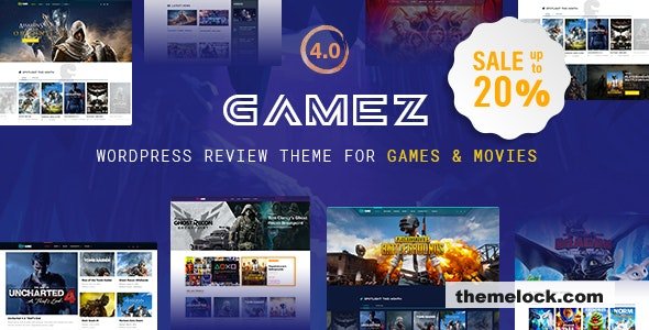 Gamez v4.3.4 - Best WordPress Review Theme For Games, Movies And Music