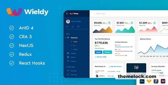 Wieldy v2.5.3 - React Admin Template Ant Design and Redux