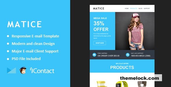 Matice - Responsive E-mail Template + Themebuilder Access